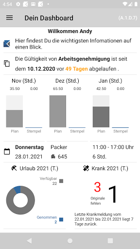 Android application Teamster screenshort