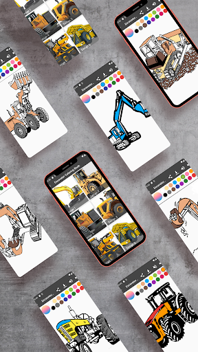 Android application Excavator Coloring Book screenshort