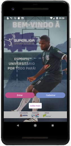 Android application Superliga Universitária PA screenshort