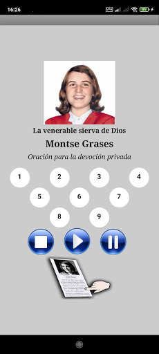 Android application Montse Grases audio oración screenshort