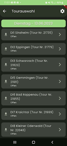 Android application BioCourier screenshort