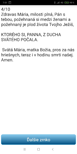 Ruženec Slovensky Text Screen 3