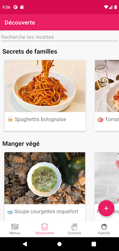 Android application PlannyMeal, Liste de courses & screenshort