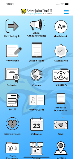 Android application Saint John Paul II Academy screenshort