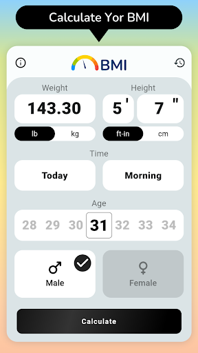 BMI Calculator Screen 2