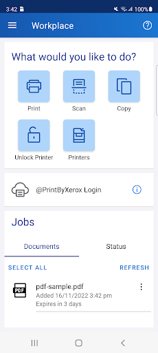 Android application Xerox® Workplace screenshort