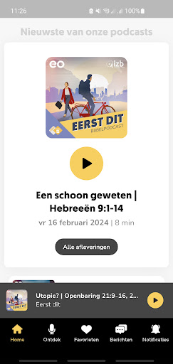 Android application Eerst dit - Bijbelpodcast screenshort