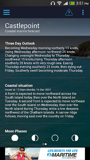 MetService Marine Screen 3