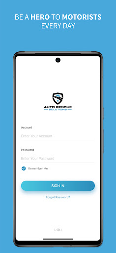 Android application Auto Rescue Solutions screenshort