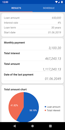 Loan Calculator Screen 2