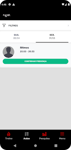 Academia Avante Fit Screen 3