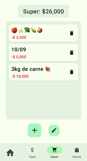 Gastos mensuales Screen 3