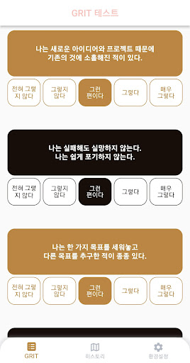 GRIT 테스트 (그릿 테스트) Screen 2