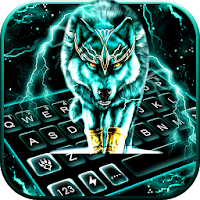 Тема для клавиатуры Thunder Neon Wolf