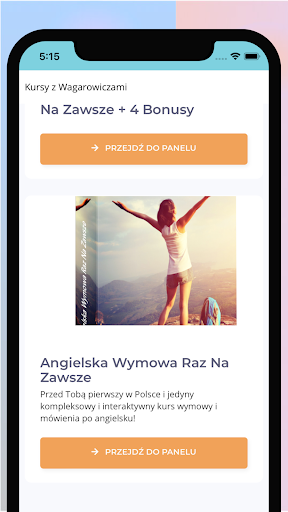 Android application Kursy Wagarowiczów screenshort