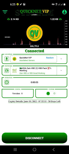 QuickNet VIP Screen 2