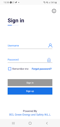 Android application Bcl Fleet track screenshort