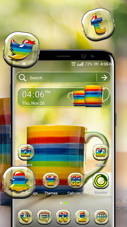 Rainbow Cup Launcher Theme - 2.3 - (Android)