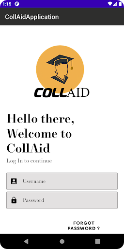 Android application CollAid screenshort