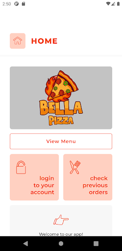 Android application Bella Pizza M38 screenshort