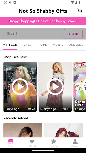 Android application Not So Shabby Gifts screenshort