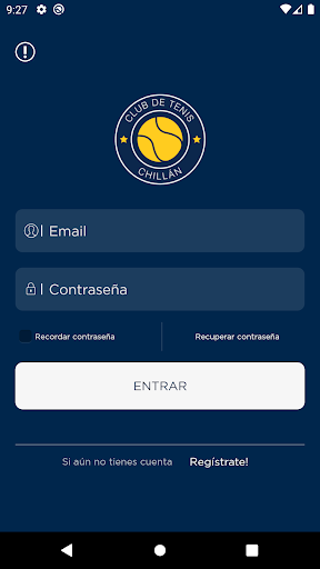Android application Tenis Chillan screenshort