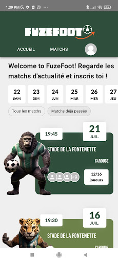 Android application FuzeFoot screenshort