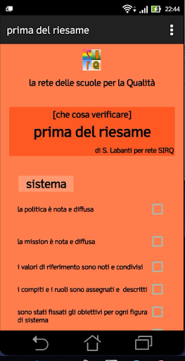 Android application prima del riesame 1.0 screenshort