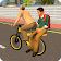 Virtual Grandpa: School Kids Bicycle Transport Fun icon