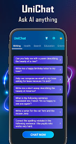 UniChat - AI Chat Assistant 5.0 APK + Mod (Unlimited money) إلى عن على ذكري المظهر