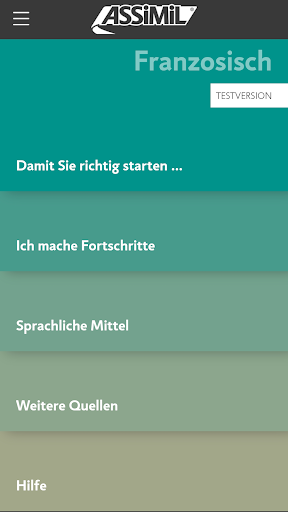 Android application Französisch lernen Assimil screenshort