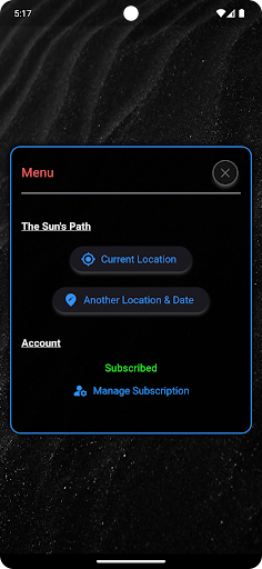 Android application The Sun's Path screenshort