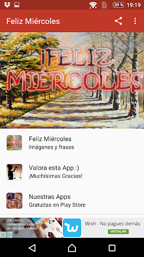 Android application TU MIÉRCOLES SEA PRODUCTIVO screenshort