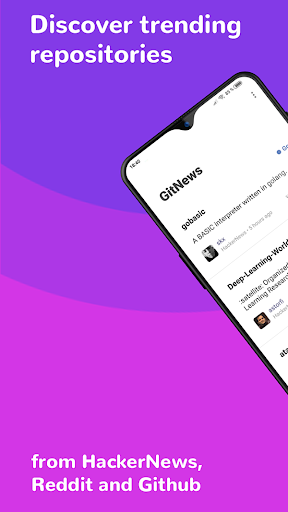 Android application GitNews — Trending repos from screenshort