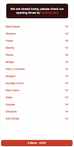 Inferno Italian Takeaway NE10 Screen 2