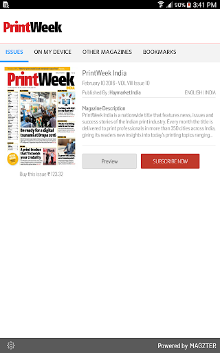 Android application PrintWeek India screenshort