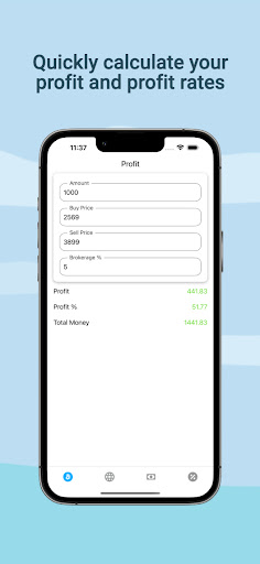 Android application Crypto Profit Calculator -Live screenshort