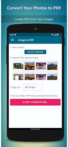 Android application Photo to PDF: Convert to PDFs screenshort