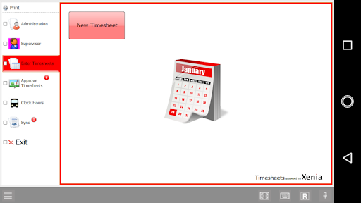 Xenia Suite Timesheets