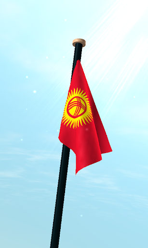 Kyrgyzstan Flag 3D Free Screen 3