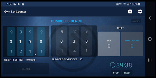 Gym Sets Counter Screen 3