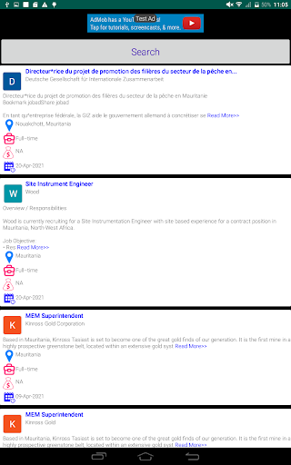 Android application Mauritania jobs screenshort