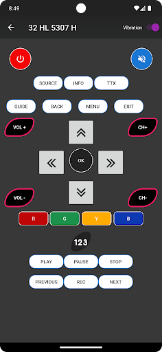 Remote for Horizon Tv Screen 3