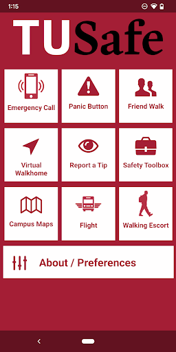 Android application TUSafe screenshort