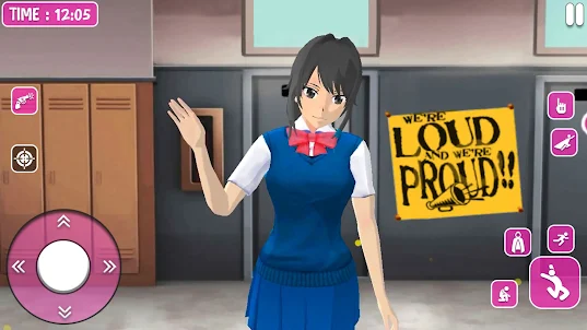Anime School Girl Fun Life 3D