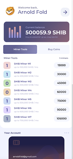 Android application SHIB Miner by YDS screenshort