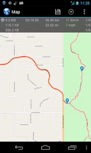 Captura de tela do Ultra GPS Logger