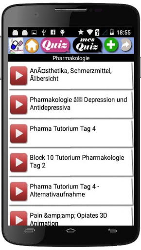 Android application Pharmakologie-Kurs screenshort