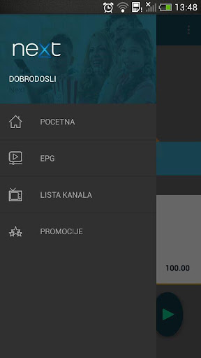 Android application Next IPTV screenshort