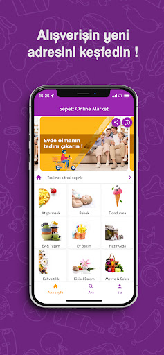 Sepet: Online Market Screen 2